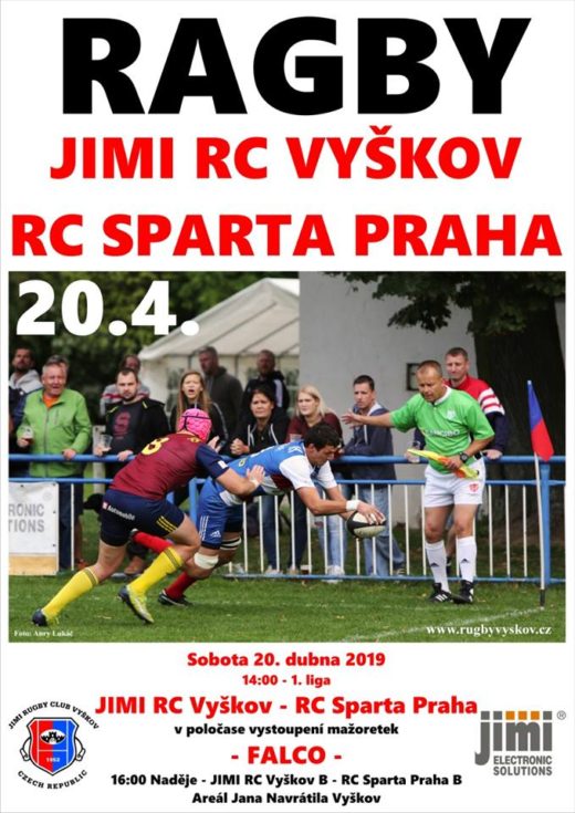 1.liga ragby 2019 - 4.kolo - JIMI RC Vyškov vs. RC Sparta Praha #czechrugby